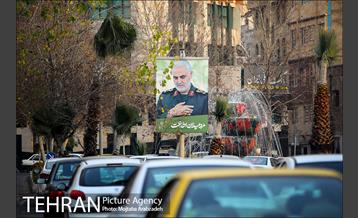 سیاه پوش شدن تهران در سالگرد شهادت سردار سلیمانی 14