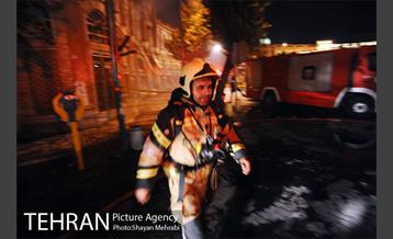 آتش سوزی ساختمان میدان حسن آباد 38