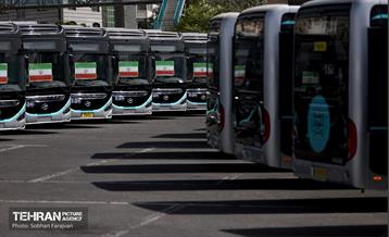 آیین بهره‌برداری از ۲۰۱ دستگاه اتوبوس برقی 48