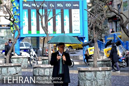 بارش باران در تهران 12