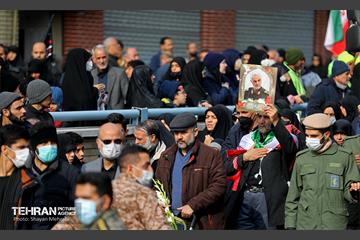 تشییع پیکر ۲۰۰ شهید گمنام دفاع مقدس در تهران 24
