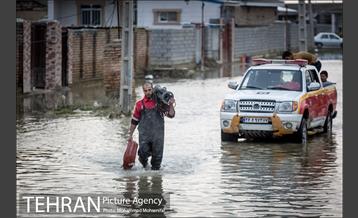 عملیات تخلیه آب از محلات گمیشان 10