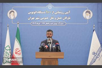 رونمایی از ۱۰۰ دستگاه اتوبوس ناوگان حمل و نقل عمومی شهر تهران 13