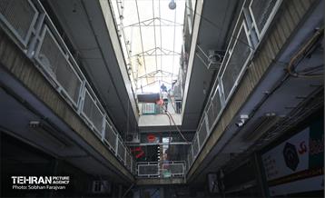 آتش‌سوزی انبار چسب در بازار تهران 12