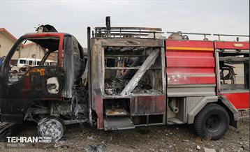 خسارات وارده به خودروهای آتش نشانی شهر تهران 37