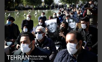 مراسم خاکسپاری پیکر محمدرضا شجریان در توس 14