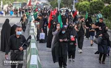 مراسم پیاده روی جاماندگان اربعین حسینی در تهران 13