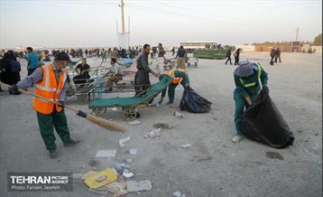 خدمات رسانی شهرداری منطقه 5 در پایانه مرزی مهران 21