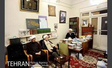 دیدار حجت‌الاسلام صادق‌زاده با تعدادی از مراجع عظام تقلید و علما در شهر مقدس قم 1