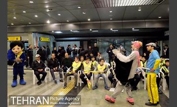 اجرای برنامه تاتر ترافیکی برای کودکان و دانش آموزان در مترو  راه آهن 10