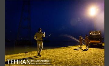 عملیات تخلیه آب از شهرک پیام اهواز 22