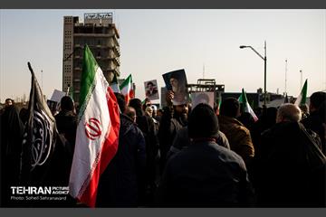 تشییع پیکر شهدای حملات آمریکایی-صهیونیستی
