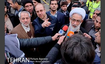 حضور رییس مجلس و دادستان کل کشور در محل پلاسکو 6