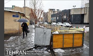 روز برفی میدان مشق و پارک شهر تهران 3