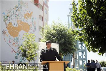 رونمایی از دیوار نگار شهدای محیط بان 13