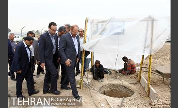 بازدید شهردار تهران از پروژه در حال ساخت شهر آفتاب 8