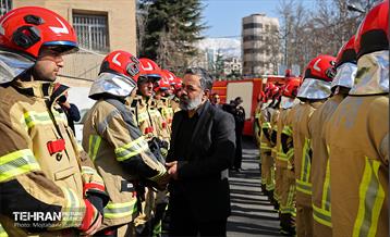 تشییع پیکر شهید آتش‌نشان «قریب رضا دارابی» -1 20