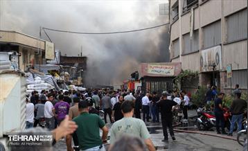 حریق در بازار آهن شادآباد 28