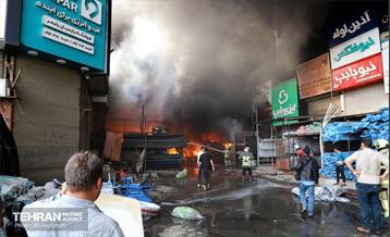 حریق در بازار آهن شادآباد 32