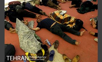 ارائه خدمات نیرو های خادم الحسین (ع) در مرز شلمچه  4