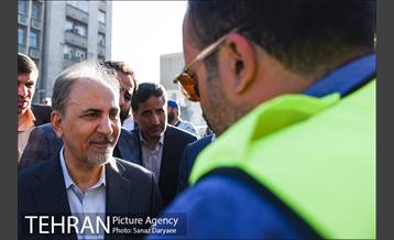 بازدید شهردار تهران از بازسازی پل کریمخان 12