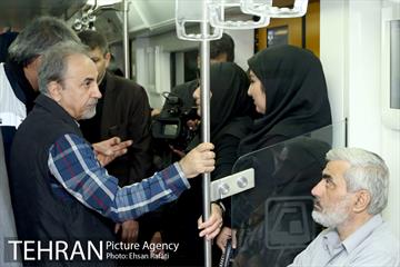 مترو سواری شهردار تهران به مناسبت روز جهانی بدون خودرو 19