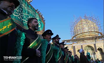 آیین تعویض پرچم گنبد حضرت عبدالعظیم الحسنی(ع) 37