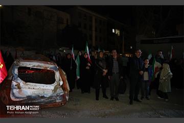 یادمان شهدا در محل تجاوز آمریکایی-صهیونیستی به ساختمان‌های مسکونی 16