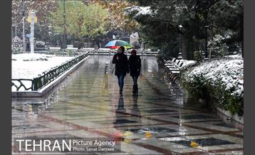 بارش برف پاییزی در تهران 8