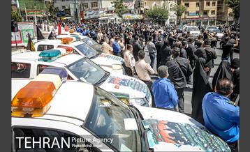 کاروان عزاداری خودرویی شهربانان و معبربانان بسیجی منطقه ۲