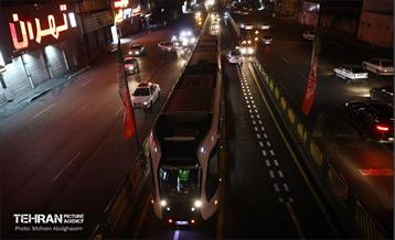 تست تراموای چرخ لاستیکی در تهران 11