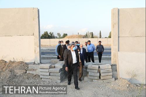 بازدید شهردار تهران از ضلع جنوبی خیابان استاد معین در پادگان جی 14
