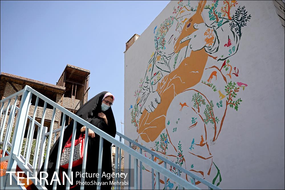 رونمایی از دیوار نگار شهدای محیط بان 19