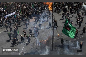 خیمه سوزان ظهر عاشورا در چهارراه گلوبندگ 8