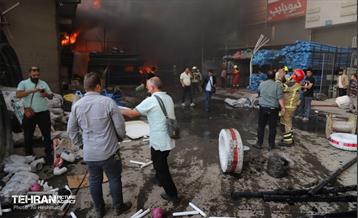 حریق در بازار آهن شادآباد 33