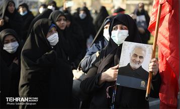 تشییع پیکر شهید گمنام در منطقه ۲۱