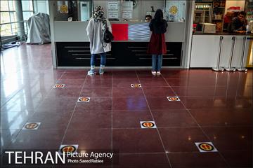 رعایت پروتکل های بهداشتی در پردیس سینمایی ملت 13