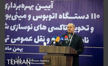 آیین بهره برداری از ۱۱۰ دستگاه اتوبوس و مینی بوس ناوگان حمل و نقل عمومی تهران 33