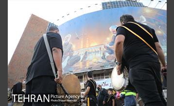 دسته عزاداری دمام زنی در بلوار کشاورز 12