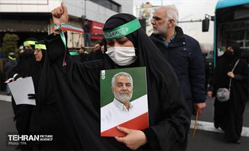 تشییع پیکر ۱۰۰ شهید مردمی و مدافع امنیت در تهران 27