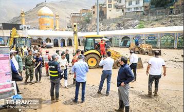 آغاز عملیات ساماندهی منطقه امامزاده داوود(ع) پس از سیلاب 24