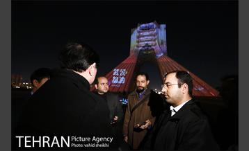 اکران تصاویری بر برج آزادی تهران برای همدردی با ملت چین 14