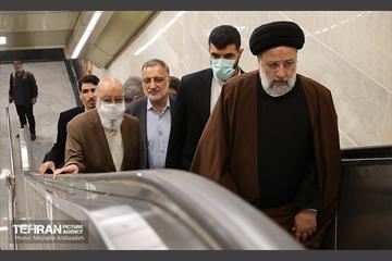 آیین بهره‌برداری از ۱۱ کیلومتر خط مترو 2