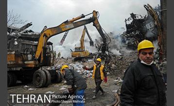 سومین روز عملیات امداد ونجات حادثه پلاسکو -4 7