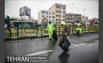 خدمات شهرداری تهران در پایان راهپیمایی ۲۲ بهمن  8
