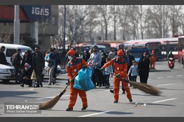 خدمات شهرداری تهران در پایان راهپیمایی ۲۲ بهمن - ۱ 22