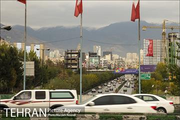 ترافیک تهران در یک روز بارانی 13
