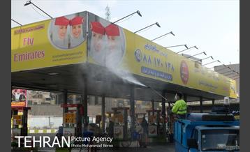 عملیات ضدعفونی المان های شهری منطقه 6 18