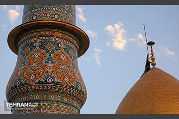 اهتزاز پرچم حرم سیدالشهدا(ع) بر فراز گنبد حرم عبدالعظیم حسنی(ع) 25