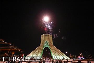 نورافشانی در میدان آزادی به مناسبت نیمه شعبان 2